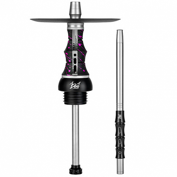Кальян Alpha Hookah Beat Splash Grumpy прозрачная колба (Черный,Розовый, 40 см) в Иркутске