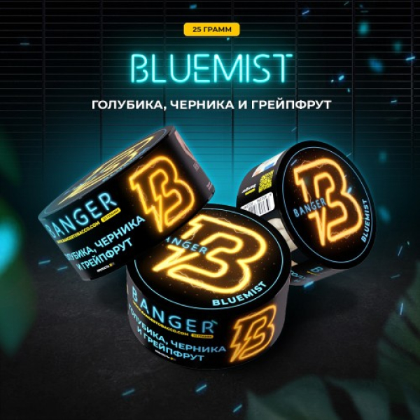 Табак Banger Bluemist (Голубика Черника и Грейпфрут) 25 гр в Иркутске