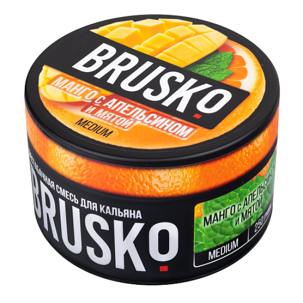 Смесь BRUSKO МАНГО С АПЕЛЬСИНОМ И МЯТОЙ (MEDIUM) 250 гр в Иркутске