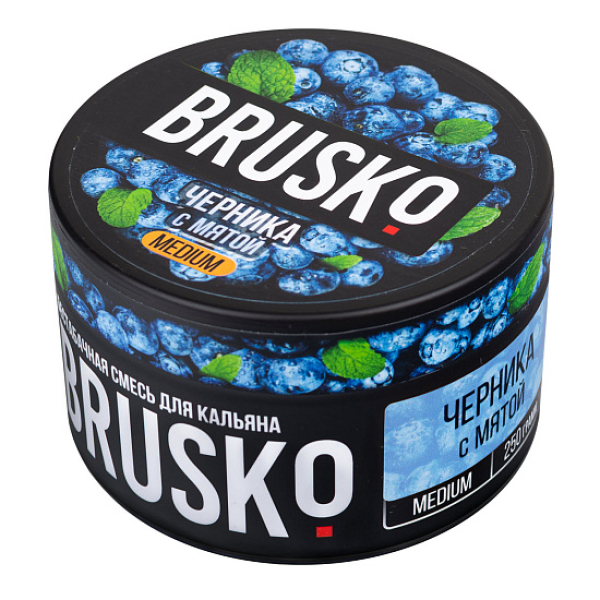 Смесь BRUSKO ЧЕРНИКА С МЯТОЙ (MEDIUM) 250 гр в Иркутске