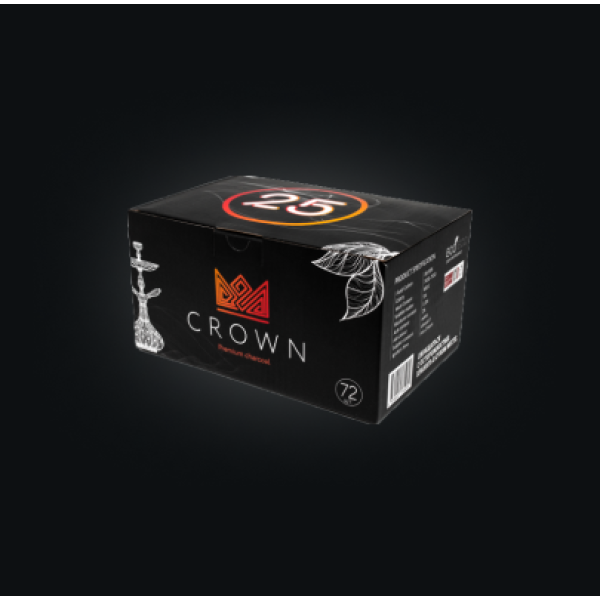 Уголь Crown 25 мм для кальяна (72 шт.) в Иркутске
