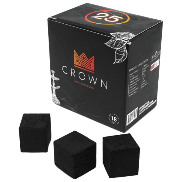 Кокосовый уголь Crown 25мм - 18 шт. в Иркутске