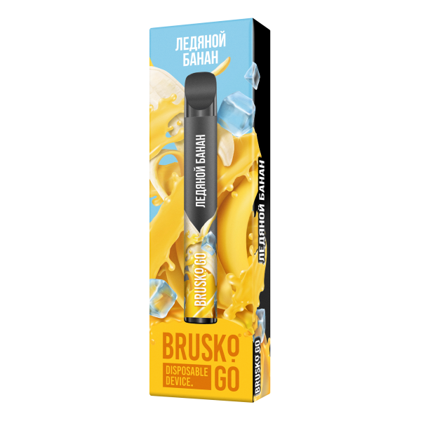 Одноразовая электронная сигарета Brusko Go Ледяной Банан 800 затяжек в Иркутске