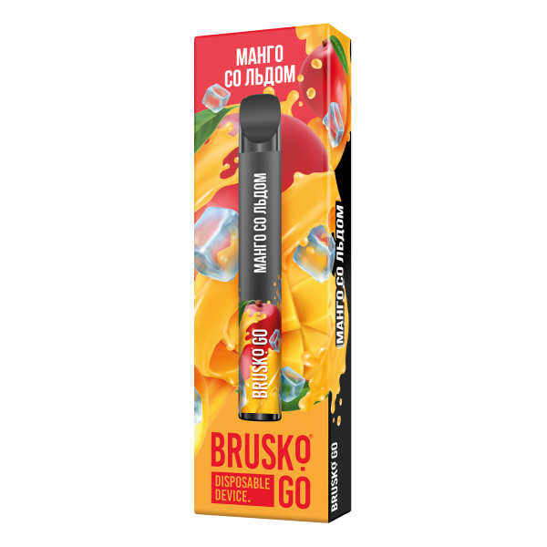 Одноразовая электронная сигарета Brusko Go Манго Со Льдом 800 затяжек в Иркутске