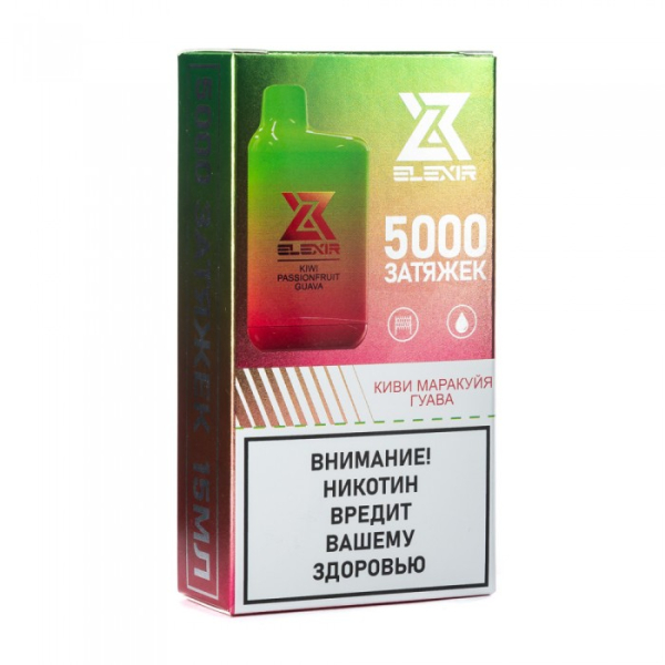Elexir (Kiwi Passionfruit Guava (Киви маракуйя гуава)), 5000 тяг в Иркутске