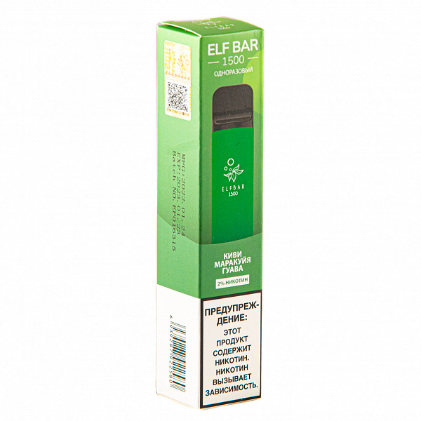 ELFBAR KIWI PASSION FRUIT GUAVA, 1500 тяг в Иркутске