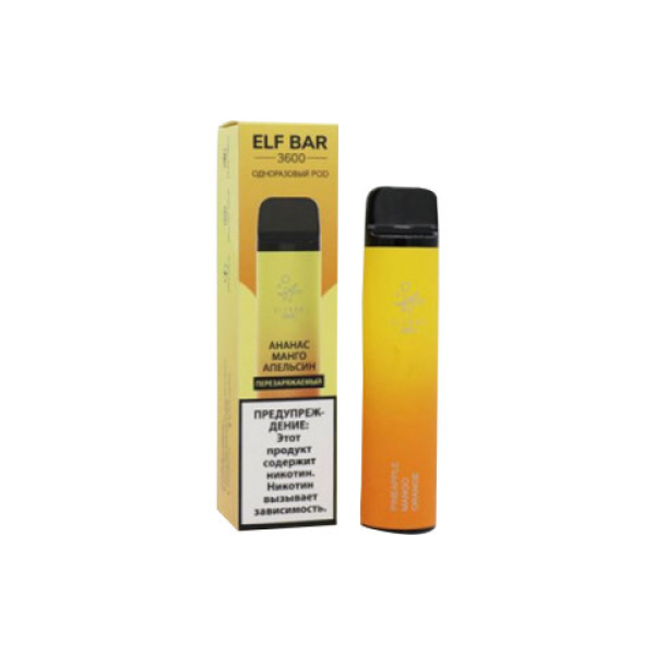 Elfbar (3600 (Ананас манго апельсин)), 3600 тяг в Иркутске