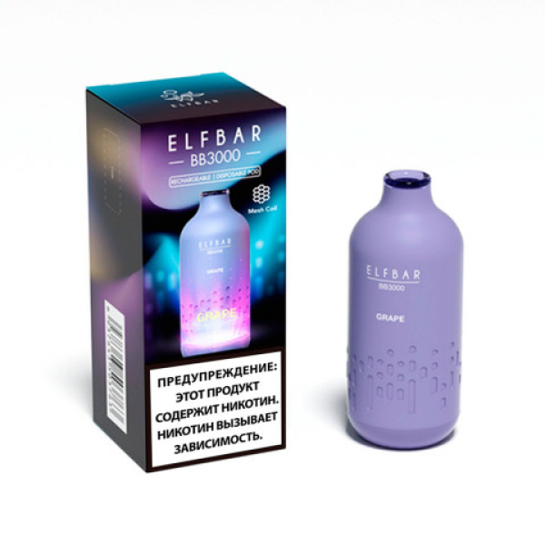 Elfbar BB3000 Виноград, 3000 тяг в Иркутске