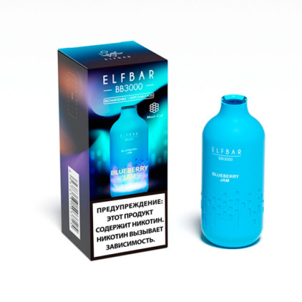 Elfbar BB3000 Черничный джем, 3000 тяг в Иркутске