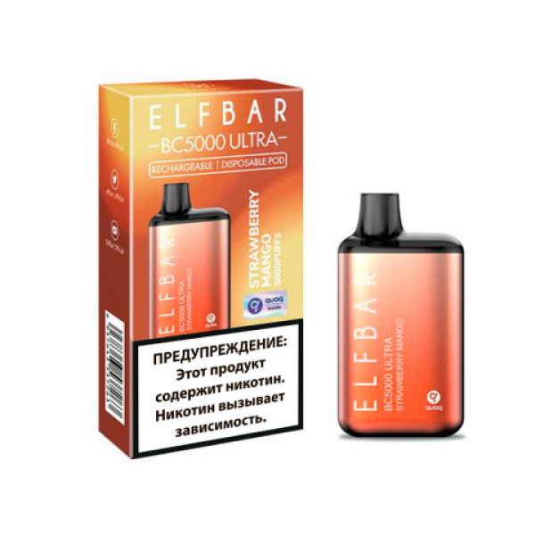 Elfbar BC5000 (Клубника манго), 5000 тяг в Иркутске