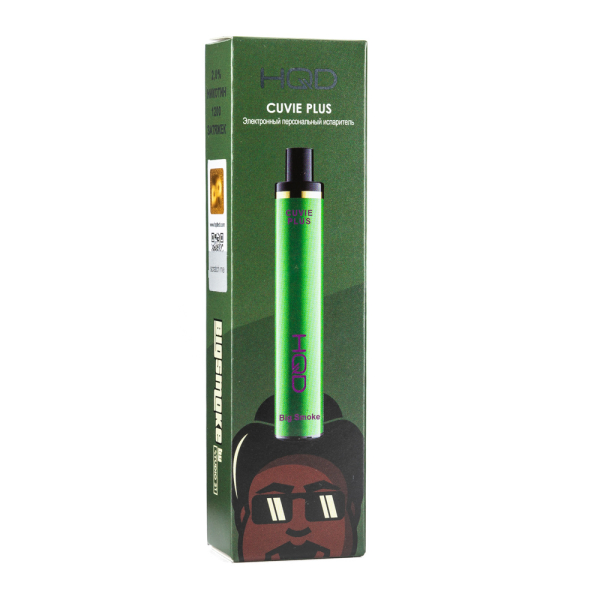 Одноразовая электронная сигарета HQD Cuvie Plus Big smoke 1200 затяжек в Иркутске