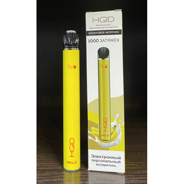 HQD melo banana milk (банановое молочко) 1000 затяжек в Иркутске