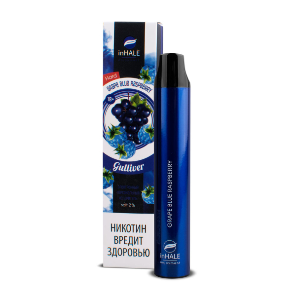 inHale Guliver Hard Grape Blue Raspberry (Ежевика С Виноградом) 1500 затяжек в Иркутске