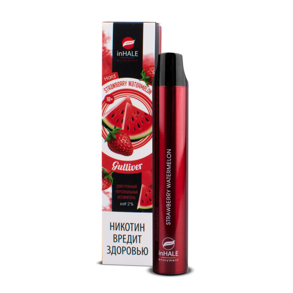 inHale Guliver Hard Strawberry Watermelon (Клубника Арбуз) 1500 затяжек в Иркутске