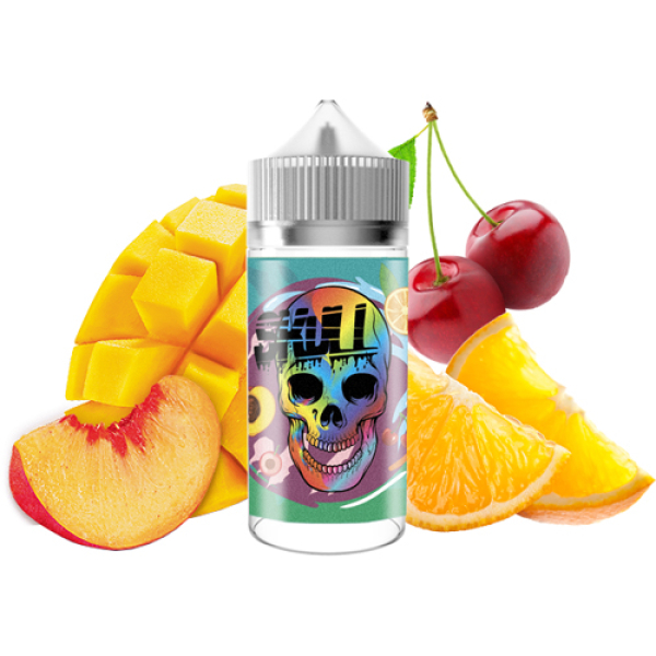 Жидкость SKULL Fruit Bomb (Персик Мандарин Ледяная Вишня) (100 мл, 0 мг/мл) в Иркутске