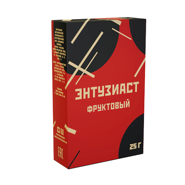 Табак ЭНТУЗИАСТ ФРУКТОВЫЙ 25 гр в Иркутске
