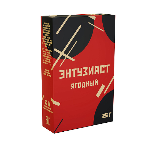 Табак ЭНТУЗИАСТ ЯГОДНЫЙ 25 гр в Иркутске