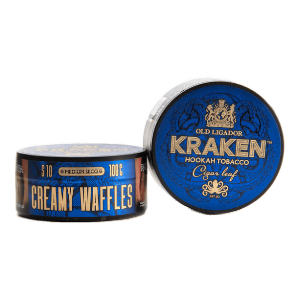 Табак Kraken Medium Seco Creamy Waffles (Сливочные вафли) 100 гр в Иркутске