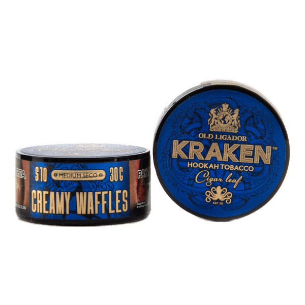 Табак Kraken Medium Seco Creamy Waffles (Сливочные вафли) 30 гр в Иркутске