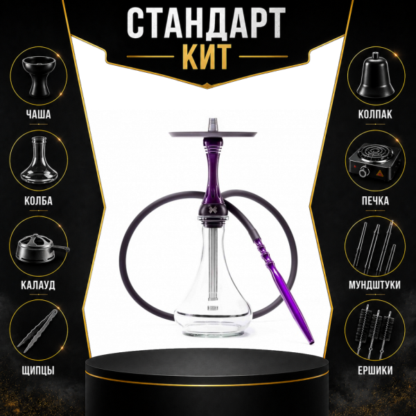 Набор с кальяном  Alpha Hookah X Purple СТАНДАРТ в Иркутске