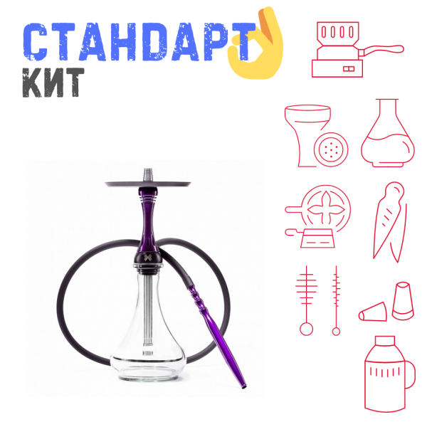 Набор с кальяном  Alpha Hookah X Purple СТАНДАРТ в Иркутске