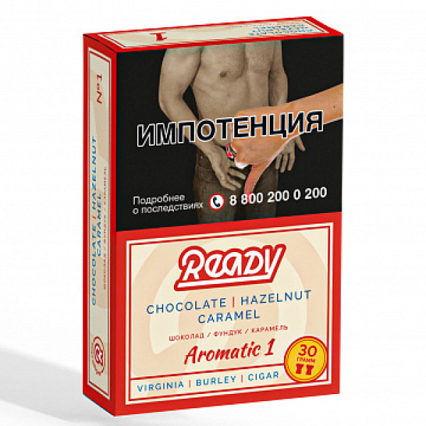 Табак READY №1 CHOCOLATE HAZELNUT CARAMEL (Шоколад Орех Карамель) 30 гр в Иркутске