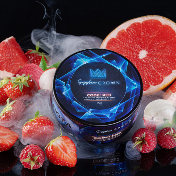 Табак Sapphire Crown Code red (Малина клубника) 100 гр в Иркутске