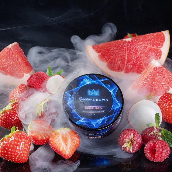 Табак Sapphire Crown Code red (Малина клубника) 25 гр в Иркутске