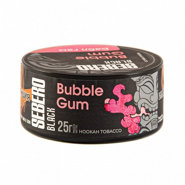 Табак SEBERO BLACK BUBBLE GUM 25 гр в Иркутске