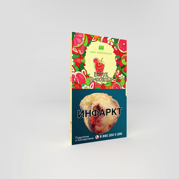 Табак ШПАКОВСКОГО DETOX SMOOTHIES (СМУЗИ ИЗ ГРЕЙФРУТА И КЛУБНИКИ) 40 гр в Иркутске