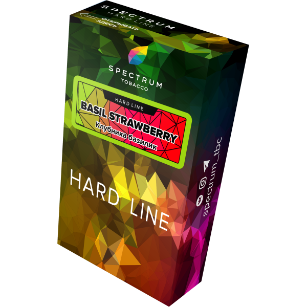 Табак Spectrum Hard basil strawberry 40 грамм в Иркутске