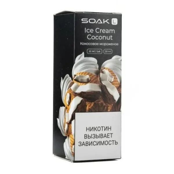 Жидкость SOAK L Ice Cream Coconut 30 мл в Иркутске