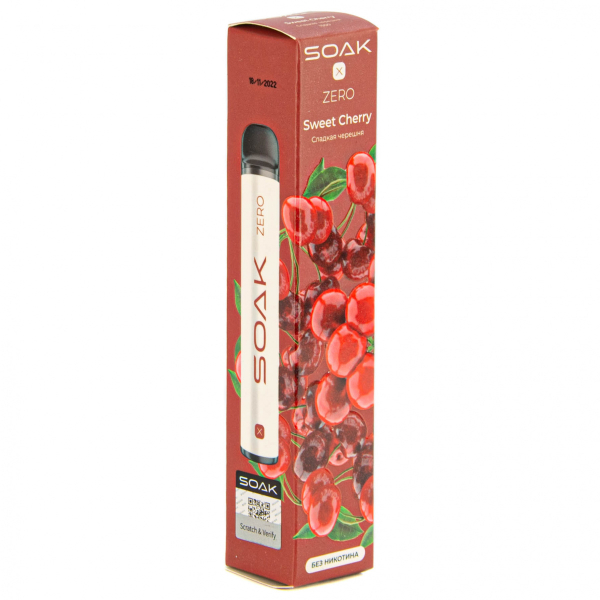 SOAK X ZERO Sweet cherry 1500 затяжек (без никотина) в Иркутске