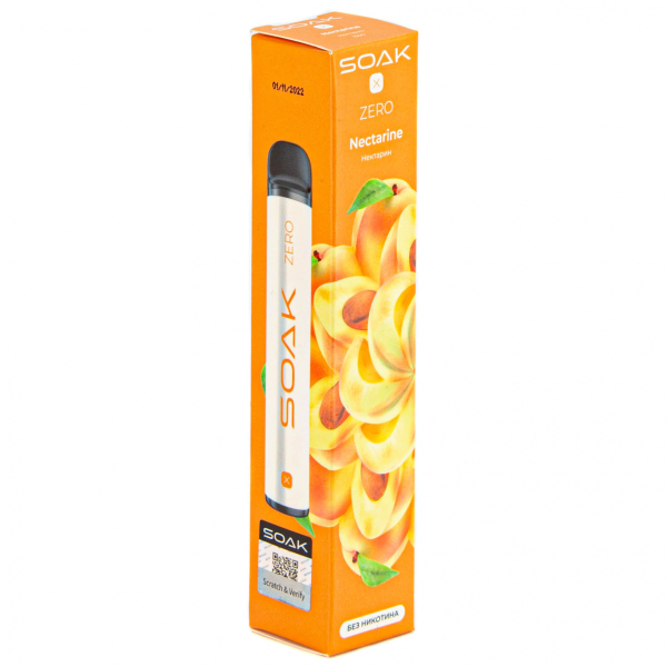 SOAK X ZERO Nectarine 1500 затяжек (без никотина) в Иркутске