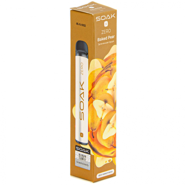 SOAK X ZERO Baked pear 1500 затяжек (без никотина) в Иркутске