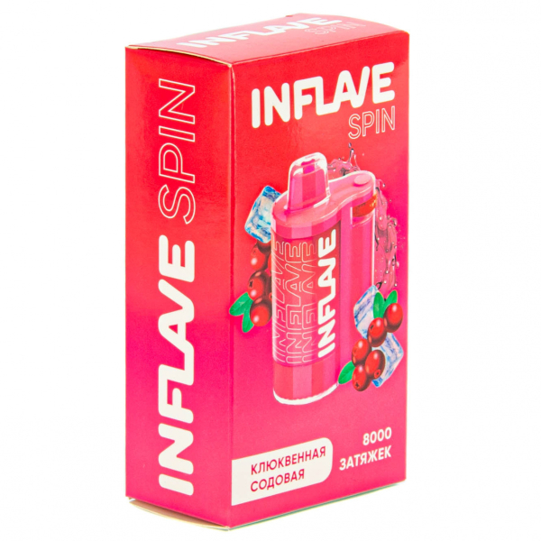 INFLAVE SPIN Клюквенная содовая (8000 затяжек) в Иркутске