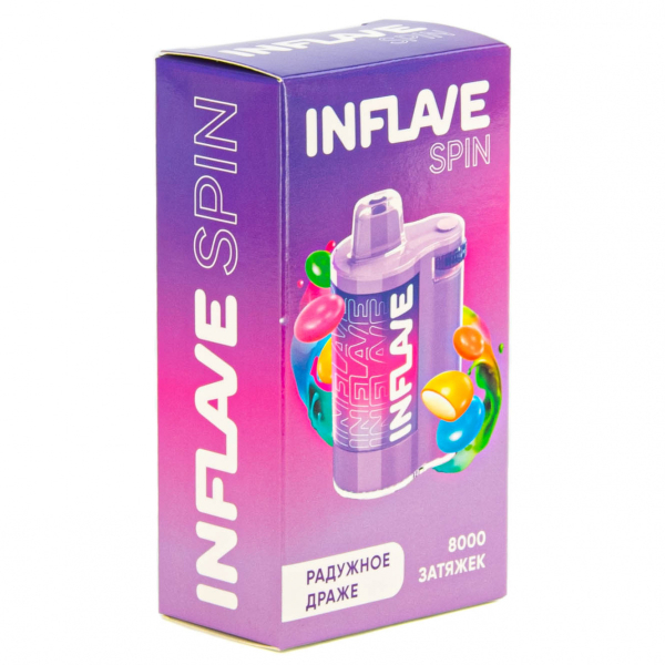INFLAVE SPIN Радужное драже (8000 затяжек) в Иркутске