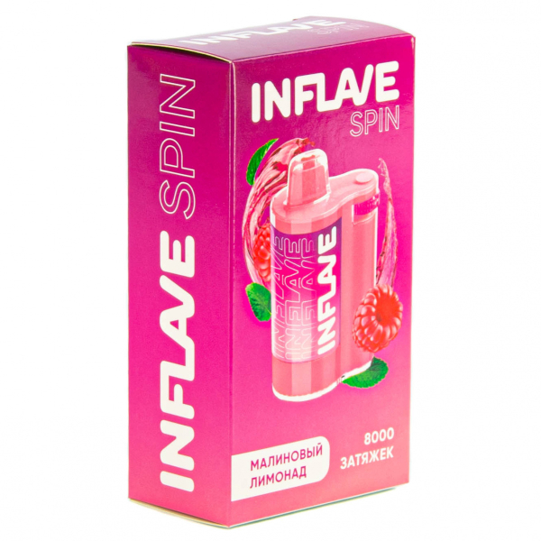INFLAVE SPIN Малиновый лимонад (8000 затяжек) в Иркутске