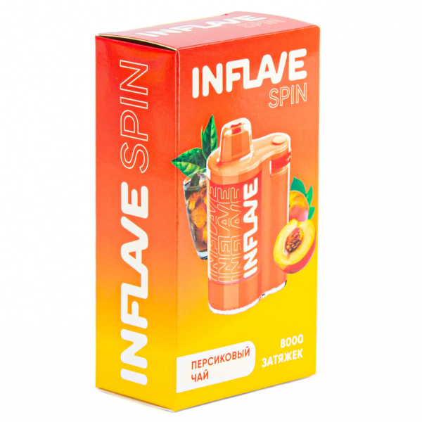 INFLAVE SPIN Персиковый чай (8000 затяжек) в Иркутске