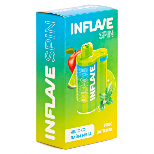 INFLAVE SPIN Яблоко лайм мята (8000 затяжек) в Иркутске