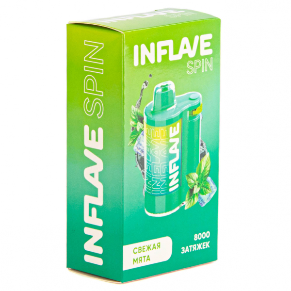 INFLAVE SPIN Свежая мята (8000 затяжек) в Иркутске