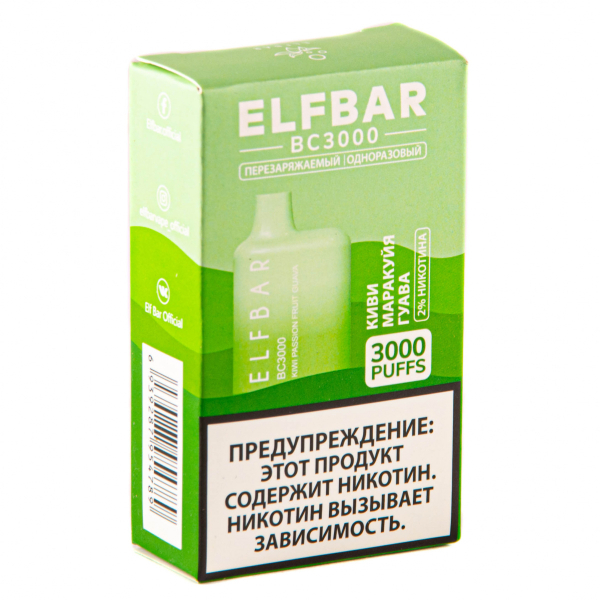 ELF BAR Kiwi Passionfruit Guava (3000 затяжек) 20 мг в Иркутске
