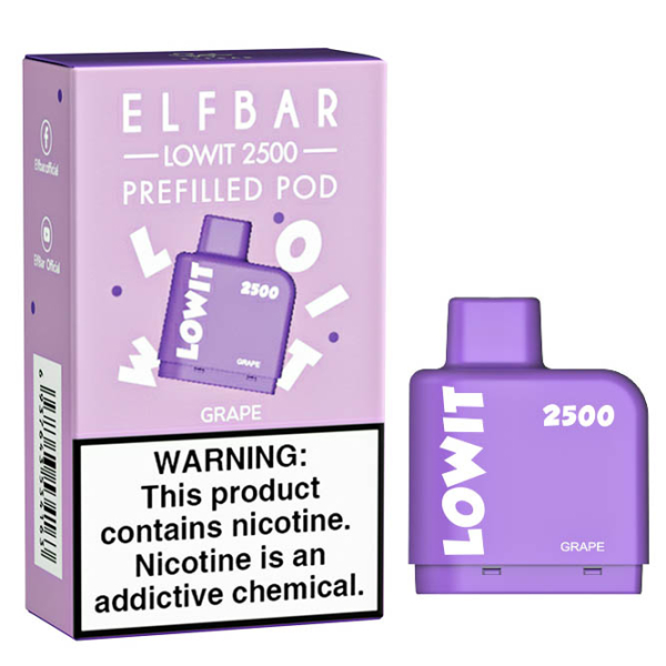 Картридж Elf Bar Lowit 2500 20 мг, 6 мл (Grape) в Иркутске