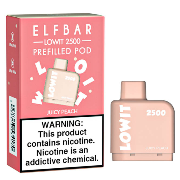Картридж Elf Bar Lowit 2500 20 мг, 6 мл (Juicy Peach) в Иркутске