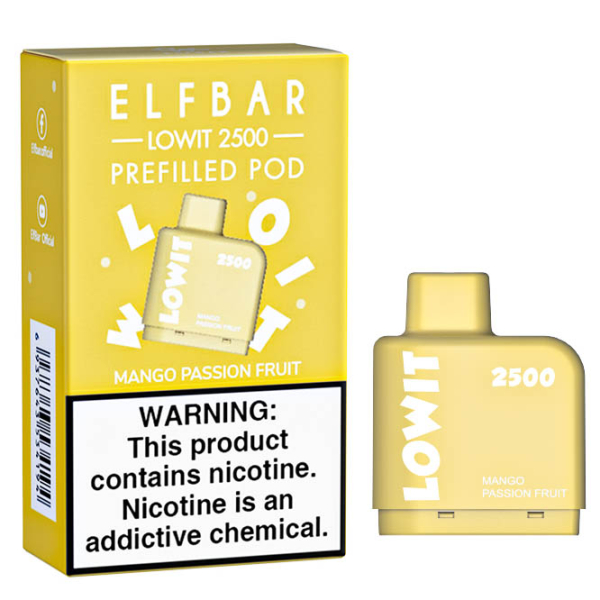 Картридж Elf Bar Lowit 2500 20 мг, 6 мл (Mango Passion Fruit) в Иркутске