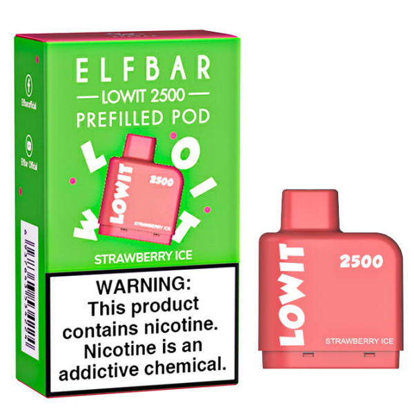 Картридж Elf Bar Lowit 2500 20 мг, 6 мл (Strawberry Ice) в Иркутске