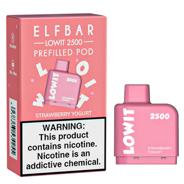 Картридж Elf Bar Lowit 2500 20 мг, 6 мл (Strawberry Yogurt) в Иркутске