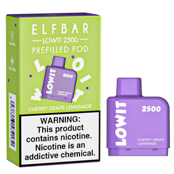 Картридж Elf Bar Lowit 2500 20 мг, 6 мл (Cherry Grape Lemonade) в Иркутске
