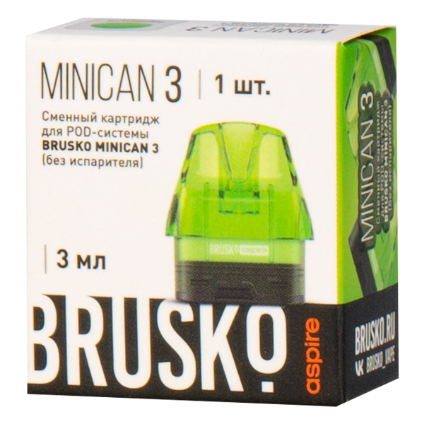 Картридж Brusko Minican 3 зелёный в Иркутске
