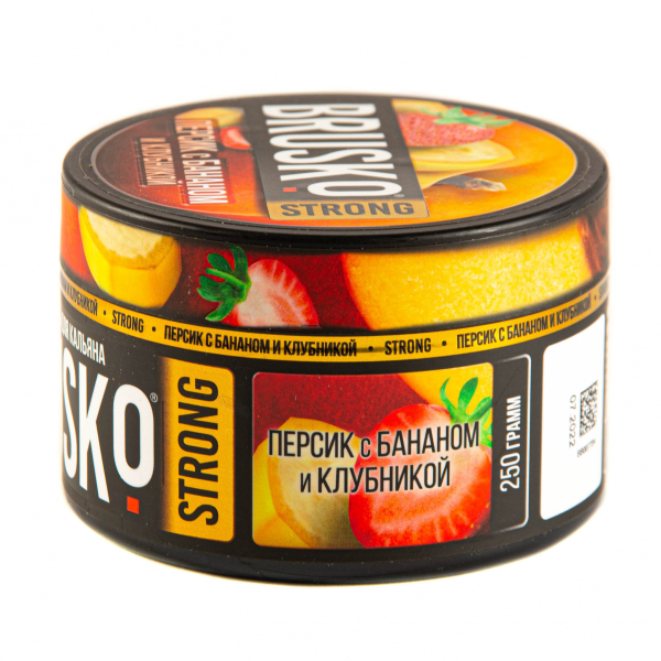 Смесь Brusko Strong персик с бананом и клубникой  250 гр в Иркутске
